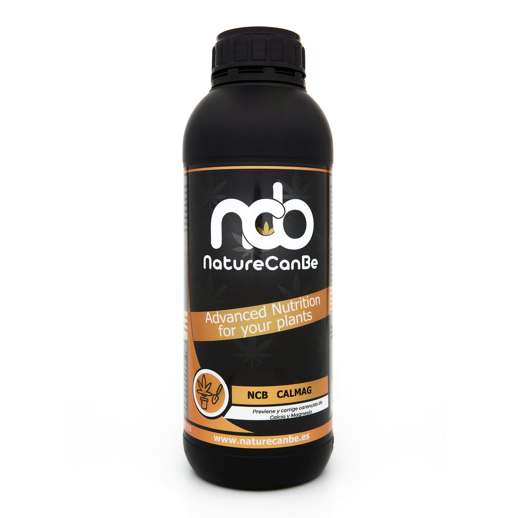 Bote negro de 1 litro NCB CALMAG - producto marca NatureCanBe – producto nutricional orgánico – etiqueta anaranjada