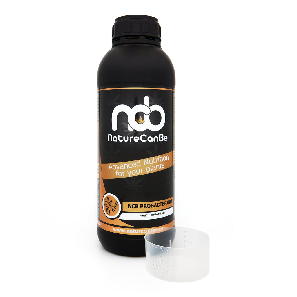 Bote negro de 1 litro NCB PROBACTERIUM - producto marca NatureCanBe – producto nutricional orgánico – etiqueta anaranjada